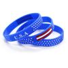 1 pièce Bracelet en caoutchouc Drapeau américain étoilé Imprimé pour célébrer le Jour de l'Indépendance Décoration de bracelet