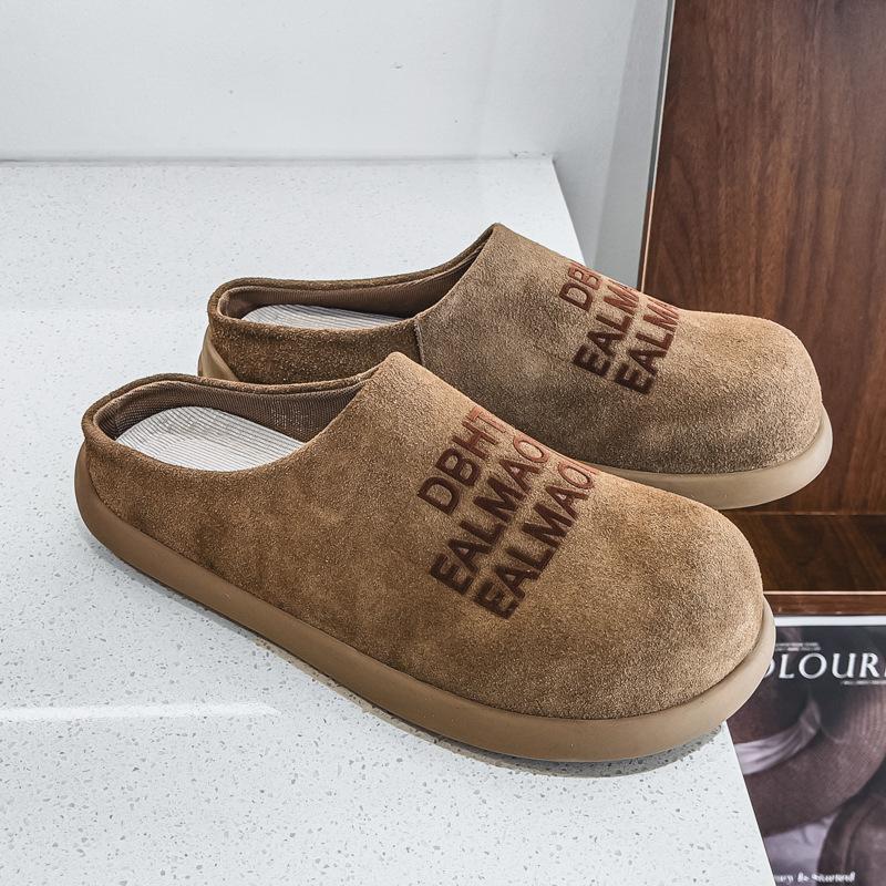 

Large size 46 summer new men s shoes half-support shoes bag head casual lazy shoes outdoor wear indoor home sandals 39