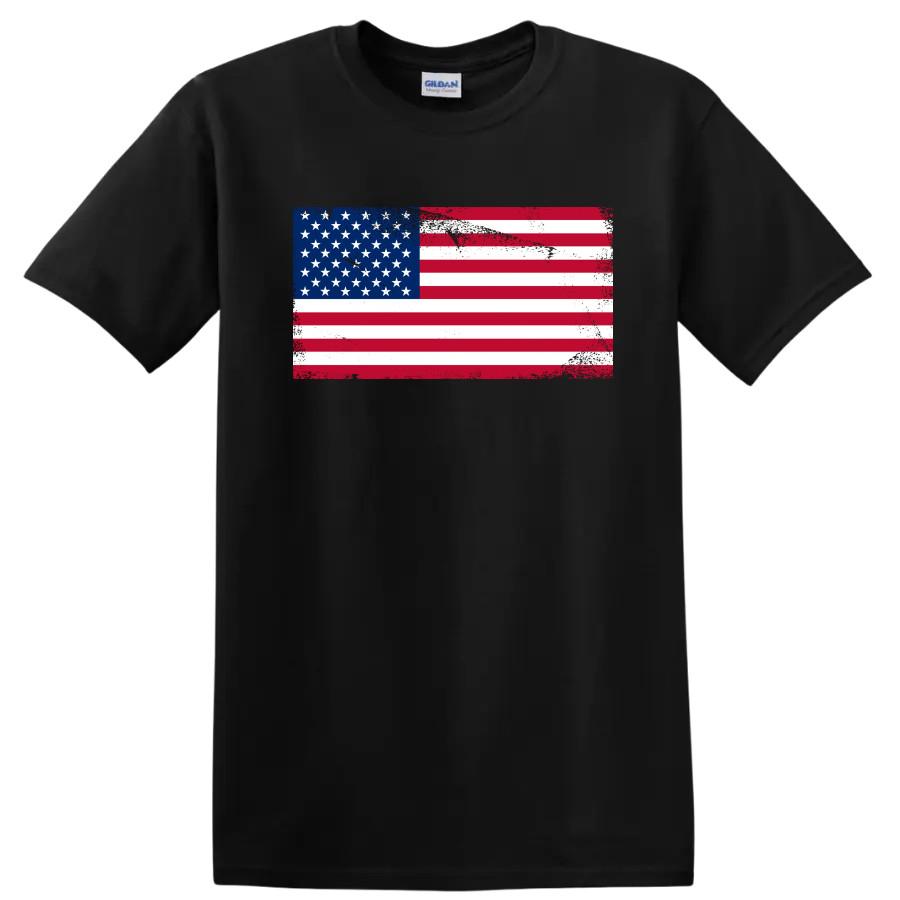 American Flag Graphic T Shirt Patriotism Pride Vintage Style Tee