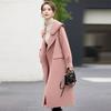 Padded Cotton Thickened Doll Collar New Autumn and Winter Temperament Medium and Long Woolen Coat Coat Women