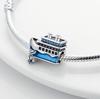 Copper Charms Blue Series Beads Fit Bracelet Pendants Diy Original Charm Fashion Making Jewelry For Women