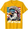 Eagle Mullet Sunglasses Merica 4th Of July USA Unisex T-Shirt