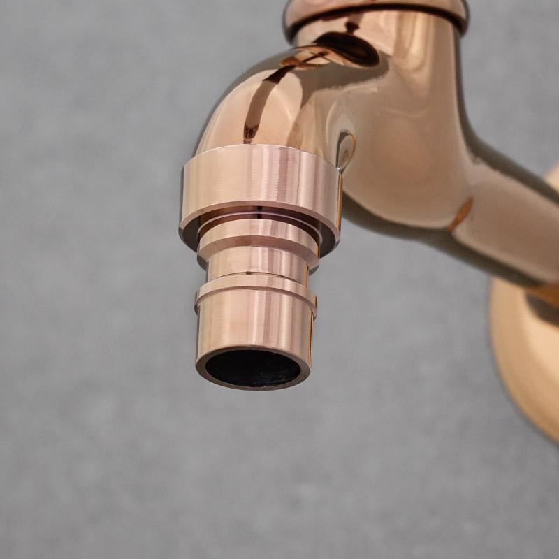 Rose gold garden hose tap COPPER long