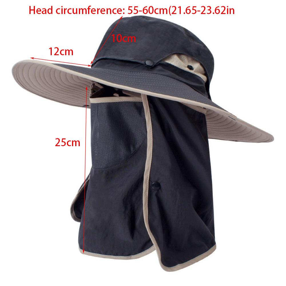 Breathable Beach Cap Face Neck Protection Sunscreen Hat New Bucket Hat  Women