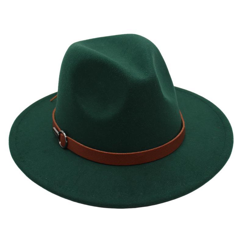 S New Retro British Top Hatsmall Belt Felt Hat Autumn And Winter European And American Jazz Hat Ins Style