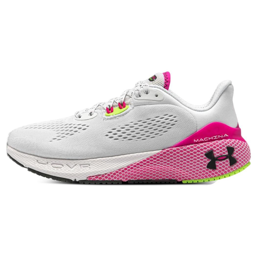 Under Armour HOVR Machina 3 CN Running Shoes White Rebel Pink Women 3025660-105 36.5