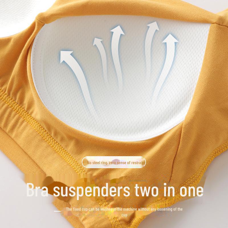 Women's Summer Spaghetti Strap Camisole with Chest Pads and Tight White Shorts