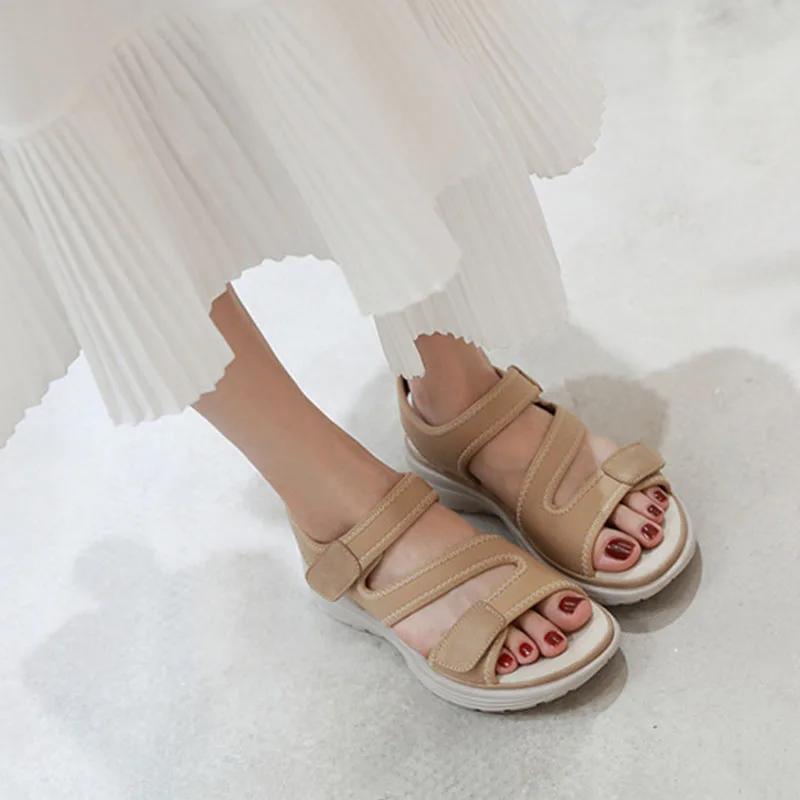 2026 Summer Shoes Women Sandals Soft Women Wedge Sandals Thick Sole Comfortable Ladies Summer Holiday Shoes Plus Size 42