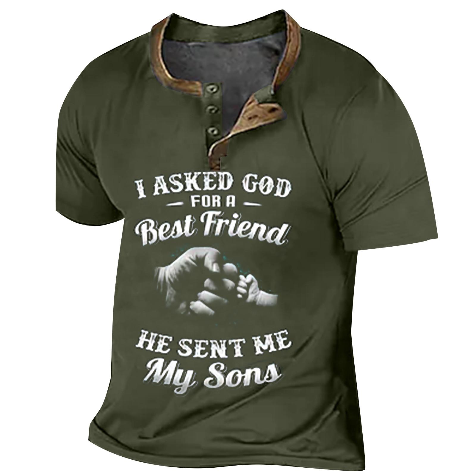 

Муж. Футболка Футболки Графика Текст Черный Военный стиль Зеленый Бассейн Темно-серый 3D-печать Уличный стиль С короткими рукавами На пуговицах С принтом Одежда Классический S зелёный