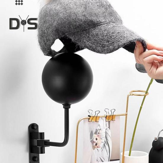 Motorcycle Helmet Rack Helmet Display Hanger Stand Strong Load-Bearing Wall Mount 180-Degree Rotation Metal Bike Helmet Holder