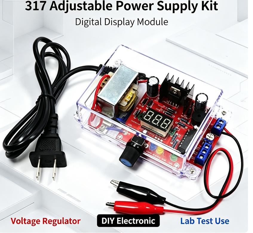 Gør-det-selv Sæt Lm317 Justerbar Reguleret Spænding 110V 220V Til 1.25V-12V Step-Down Strømforsyningsmodul Printkort Elektronik Sæt