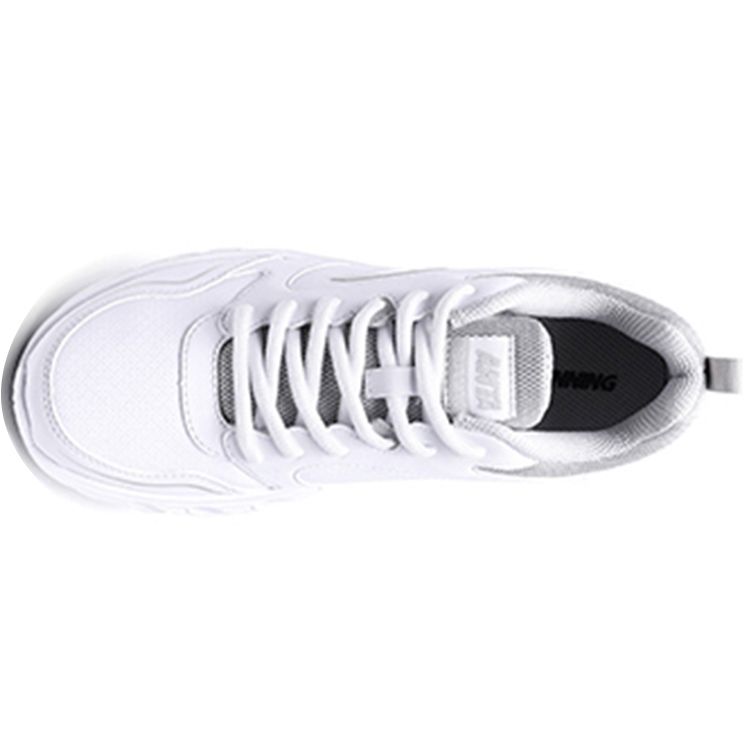 Anta Lightweight Leather Sports Shoes Low Top Casual Shoes Women Sneakers White Gray 92213551-4