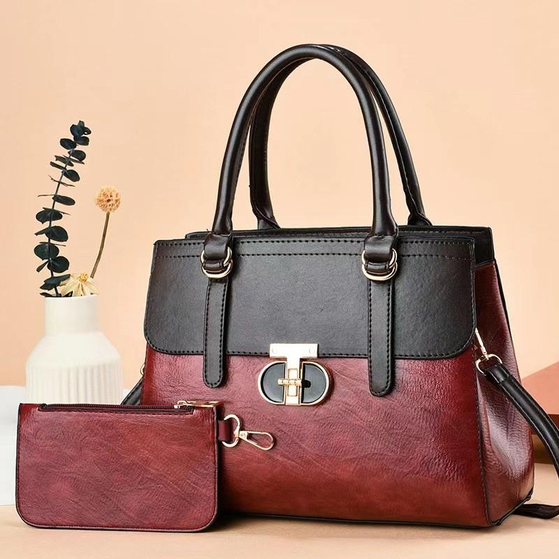 Stylish Versatile Two Piece Letter Bag Set Large Capacity Commuter Shoulder Tote Bags For Women