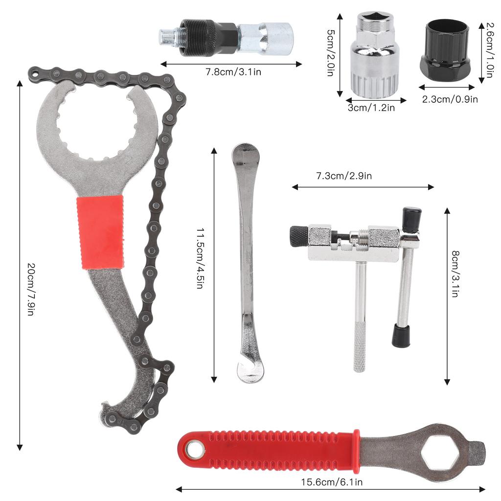 Multifunctional Flywheel Removal Kit Chain Wheel Tool Set Bike Repair Tool Chain Wheel Repair Tool Sprocket Remover