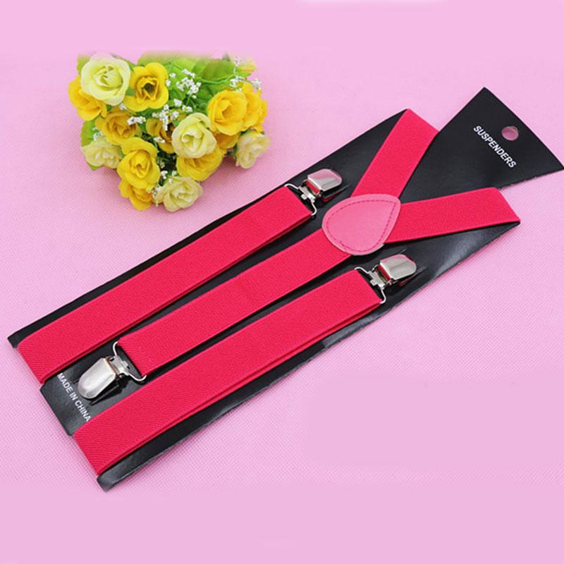 Buy Adjustable Elastic Adult Suspender Straps Clipon Unisex 3 Clip Pants Solid Color Strap at