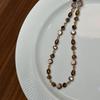 Tiger's Eye Natural Stone Beaded Women's Necklace - Y2K Retro Fashion Choker and Sweater Chain