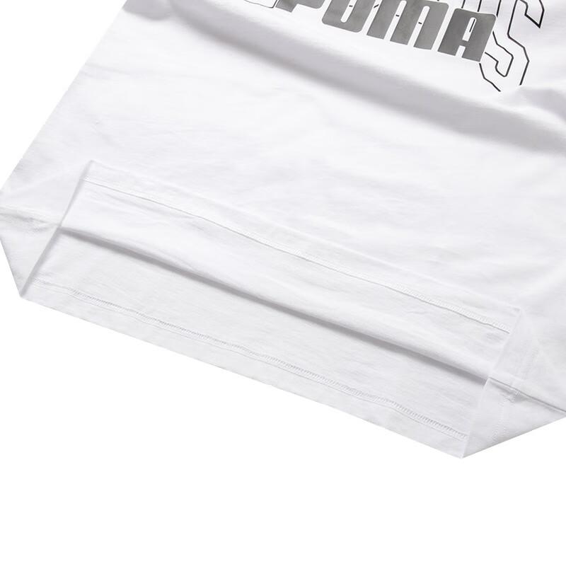 Puma Letter Print American Vintage Casual Fitness Training Comfortable Breathable Crew Neck Short Sleeve T-Shirt Men Tops White 630560-02