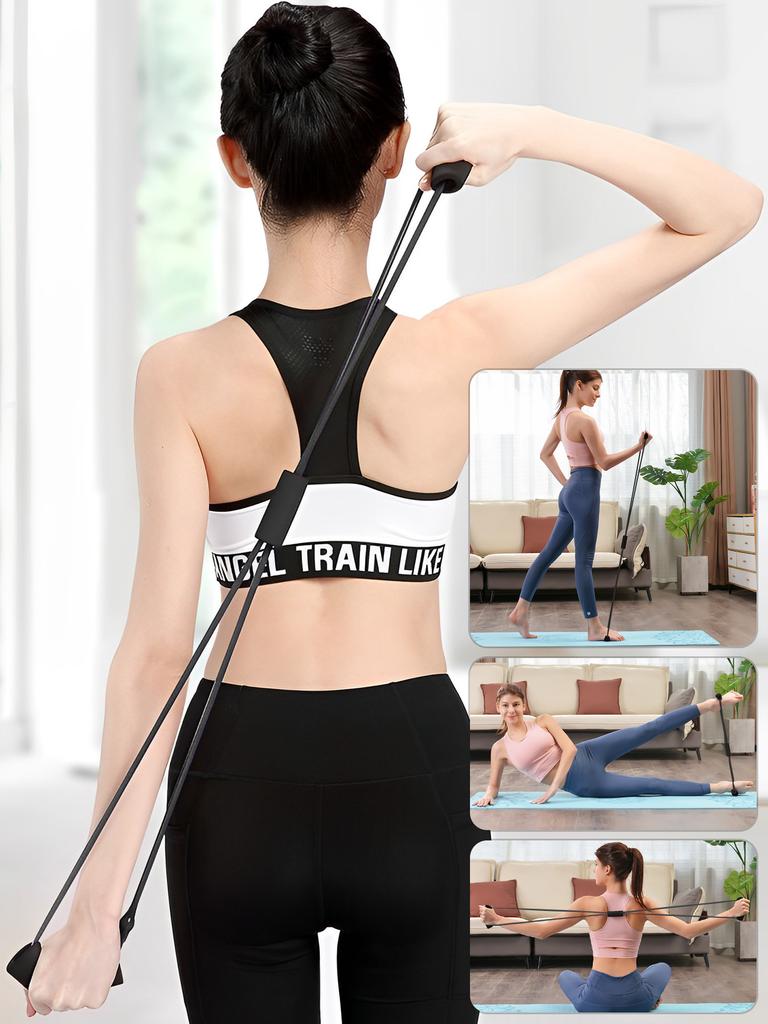 Yoga Resistance Bands Elastic Sports Exercise Puller 8-shaped Chest Expander Pilates Gym Fitness Equipment Strength Training