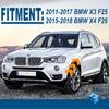 Front Fender Chrome Trim Finisher for Left Driver & Right Passenger Side Fender Compatible with BMW X3 F25 X4 F26 2011 2012 2013 2014 2015 2016 2017
