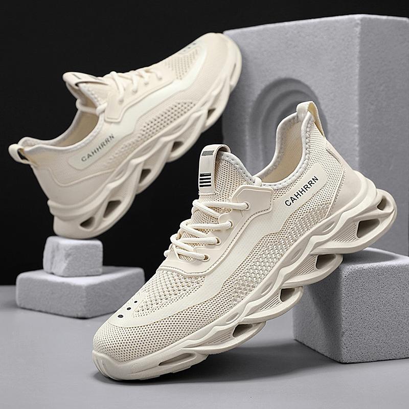 Fashion Men Casual Sports Shoes Breathable Lightweight Sneakers Outdoor Mesh Black Running Shoes Athletic Jogging Tennis Walking Shoes
