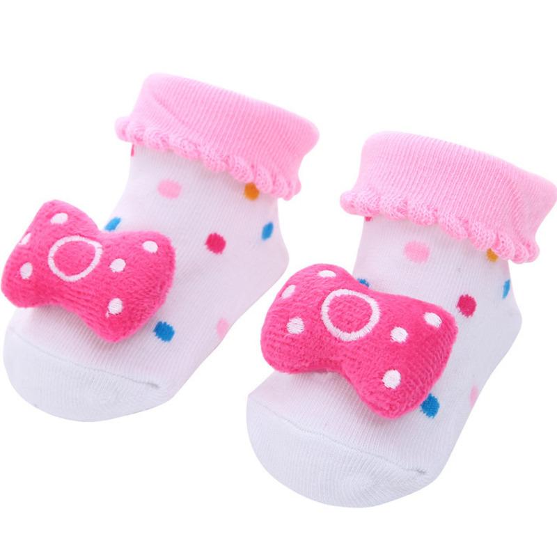 Baby Socks Girls Boys Newborn Accessories Anti Slip Cartoon Animals Kids Toddlers Gift Clothes Children Infant Stuff Clothes Bow