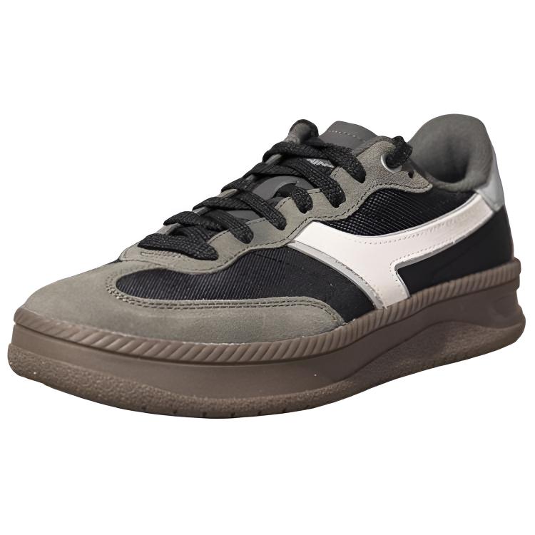 Li Ning Qing Teng Casual Versatile Non-Slip Wear-Resistant Low-Top Skate Shoes Women Sneaker Black AGCV028-2