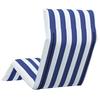 Folding Sun Lounger Blue and White 175 X 54 X 8.5 Cm Oxford Fabric