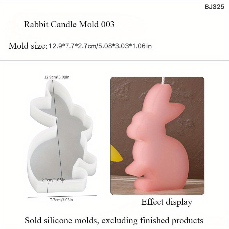 Rabbit Shaped Candle Mold, DIY Easter Bunny Plaster Decorative Ornament Silicone Mold, Suitable for DIY, Holiday and Party Tools
