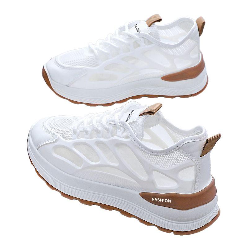 Breathable mesh sneakers women's lightweight casual board shoes retro versatile trendy shoes running shoes