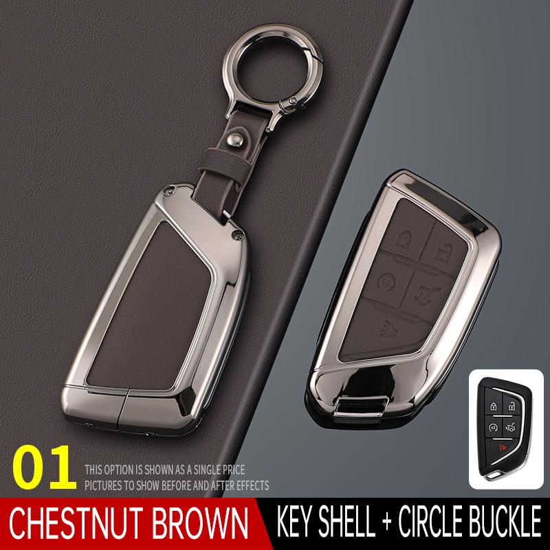 Styling Mouldings For Cadillac XT6 XT5 CT6 CT5 XT4 Men's Women's Bag Buckle Car Key Cortex Car Key Case Cover Protector Shell Fo