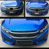 8 Pcs/Set Car Front Bumper Grilles Decal Stickers For Honda Civic 10th 2016-2018 Carbon Fiber Texture Decoration Sticker Trim