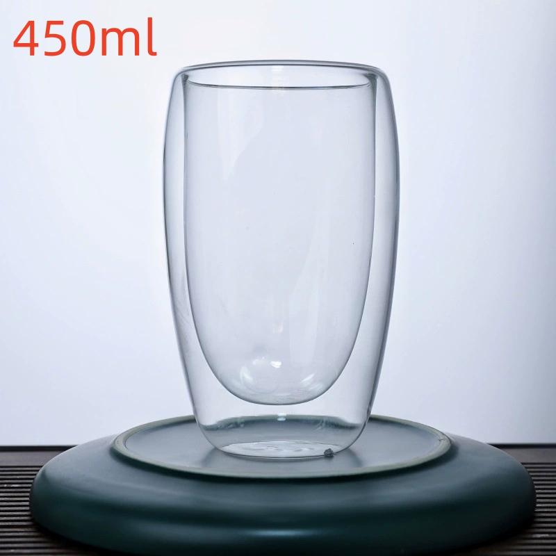

1pc Double Wall Insulated Glass Cup 80/150/250/350/450ml Espresso Cups Insulated Thermal Glass Coffee Mug Milk Juice Water Cup 80-450ml