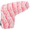 L shaped Golf Putter Head Cover Soft Plush Durable Club Headcover Protector Accessory(White Pink )
