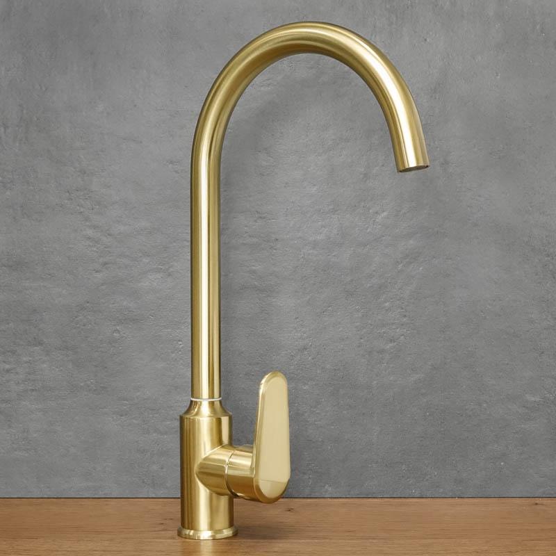 Antique brass freestanding kitchen tap PLAIN
