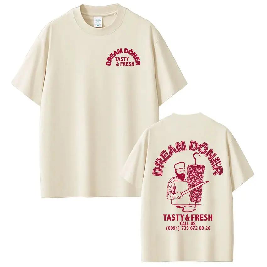 Doner Kebab Tasty Fresh Funny T-shirts Men s Women Clothing Fashion Summer Humor Short Sleeve Oversized Cotton Casual T Shirts S