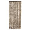 VidaXL Fly Curtain, Insect Screen with Hook, Adjustable Length and Width Door Curtain, Beige and Brown 377388