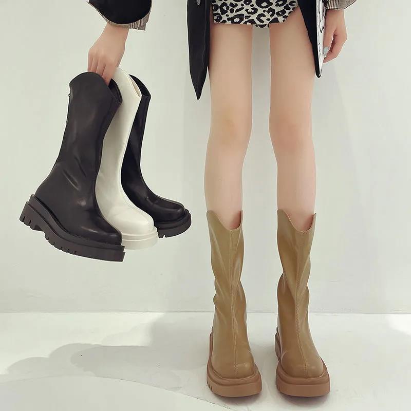 2021 autumn and winter new velvet black medium tube Martin boots women's British style thick-soled fashion versatile thin boots short boots