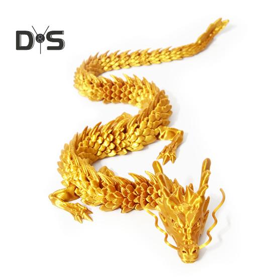 

Китайская статуя дракона, напечатанная на 3D-принтере, фигурка дракона с подвижными суставами, шарнирная скульптура дракона, украшение стола для домашнего офиса