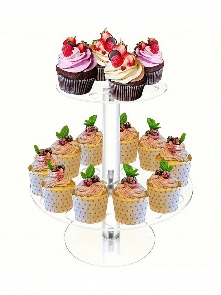 1 pc 16 hole acrylic transparent ice cream rack, cone cone display rack, cake cone rack, popcorn flower rack, .