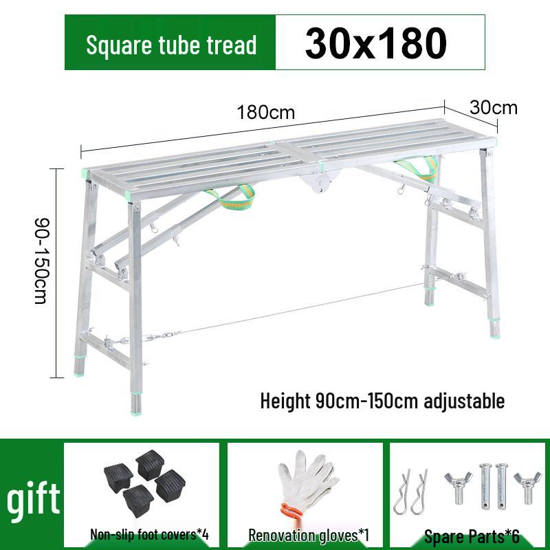 Heavy-Duty Folding Horse Stool with Thickened Step Ladder for Decoration and Construction Tasks