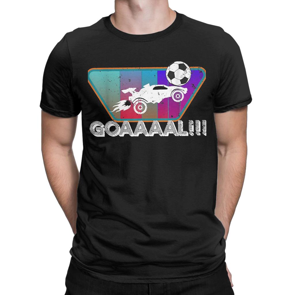 Rakete RC Fußball Auto Liga Gamer Was für eine Parade T-Shirt Sommer 100% Baumwolle T-Shirts Für Männer Kurzarm Y2K Retro Oberteile