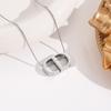 Elegant 18K Plated Titanium Steel Cross Necklace for Women - Light Luxury Clavicle Chain That Resists Fading