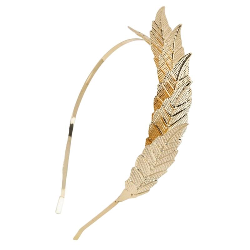 

Metallic Witch Costume Hair Hoop Gothic Golden Leaf Hair Jewelry Hair Styling for Live Show Headbands Gothic Carnivals золотой