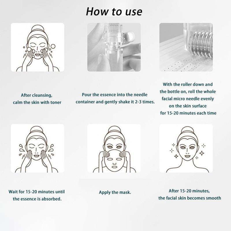 Facial Hydra Roller Microneedles Professional Beauty Needle Face Dermaroller Pore Tighten Anti Aging Skincare Tool Painless