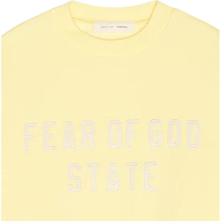 Fear of God Essentials 90s Crewneck Sweatshirt Garden Yellow Unisex Tops 192SP256558F