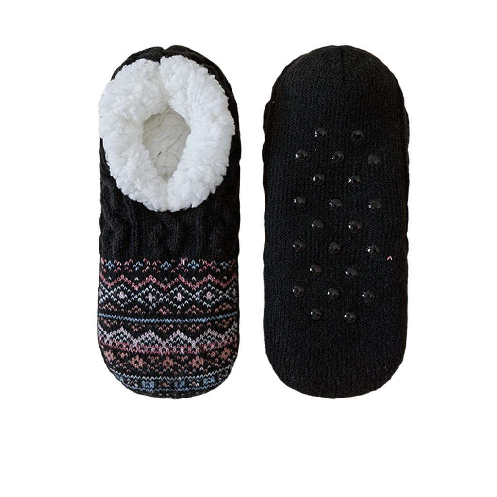 Women's Lined Thickened Slipper Socks, Warm Floor Socks for Indoor Home Wear