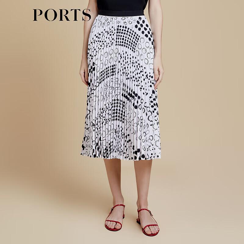 PORTS Women s Pleated Floral Print Midi Skirt 6