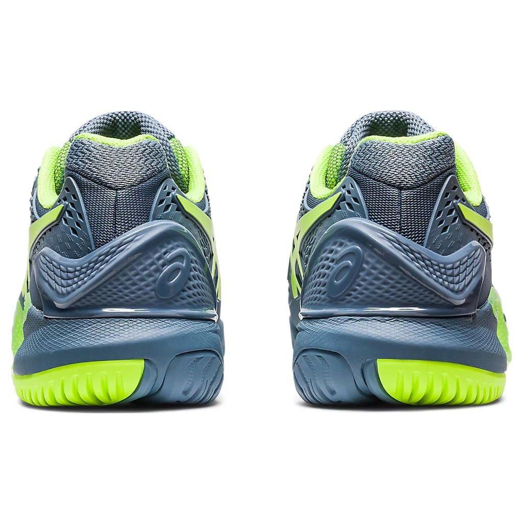 Asics Gel Resolution 9 Wide Steel Blue Hazard Green Men Sneakers 1041A376-400