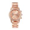 Light Luxury Niche Roman Steel Belt Full Diamond Set Bracelet Necklace Love Jewelry Set Quartz Watch
