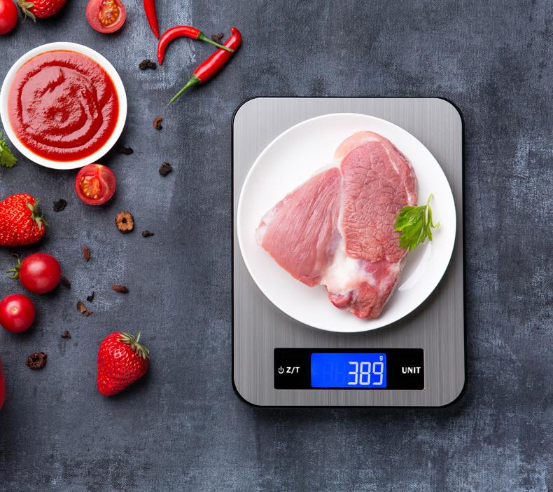 Changxie Factory New Design 20kg 15kg 10kg 5kg 11lb Big Capacity Stainless Steel Electronic Digital Weighing Food Kitchen Scale